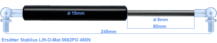 Stabilus Lift-O-Mat 0662PO