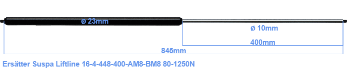 Suspa Liftline 16-4-448-400-AM8-BM8